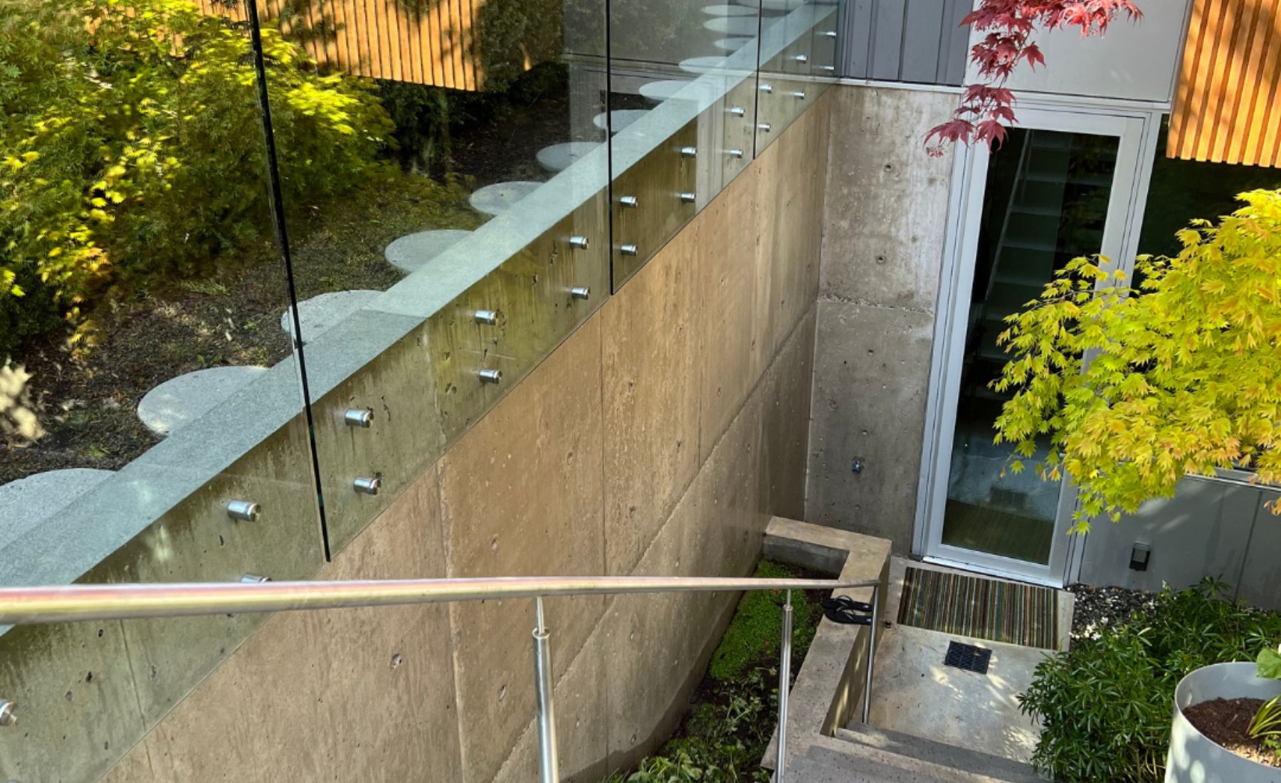 Soft washing a residential exterior in Vancouver
